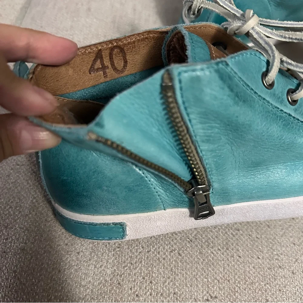 Blackstone JL24 Laguna Leather High Top Sneakers Zippers EUC Size EU 40, US 10 - Picture 9 of 12